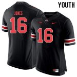 Youth Ohio State Buckeyes #16 Keandre Jones Black Out Nike NCAA College Football Jersey February BRP7744JC